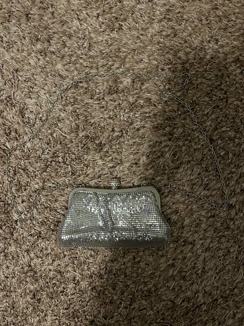 Charming Charlie RSVP glittery silver purse